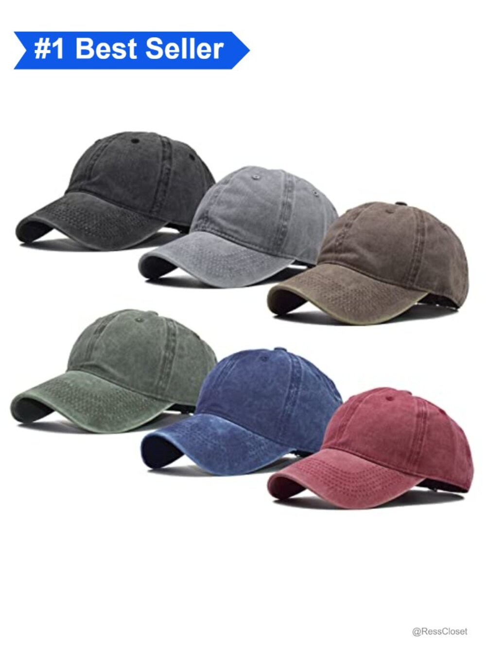 Ultrafun Unisex Washed Cotton Distressed Baseball Cap Adjustable Dad Hat